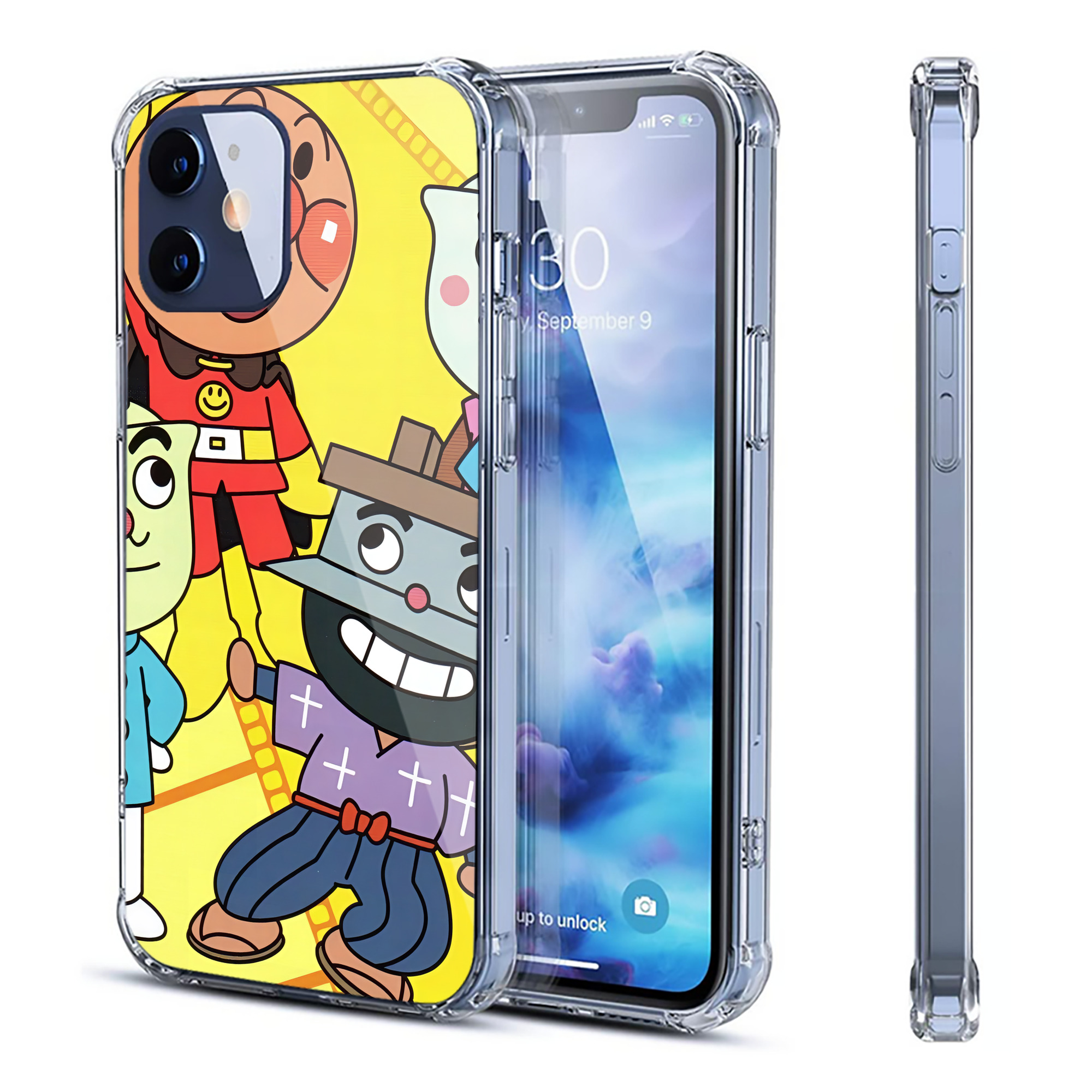 （画像用） アンパンマン Anpanman 【iPhone 12シリーズ対応】透明スマホケース（クリアソフトケース）